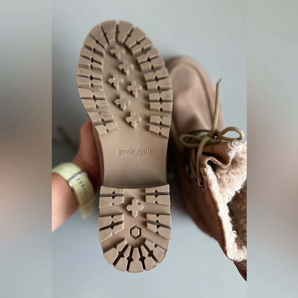 Gentle Souls Tan Suede Winter Boots